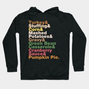 Thanksgiving Helvetica Turkey Dinner Helvetica Name List Hoodie